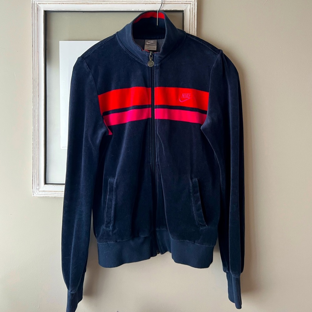 Vintage Nike Velour Tracksuit Top, size M